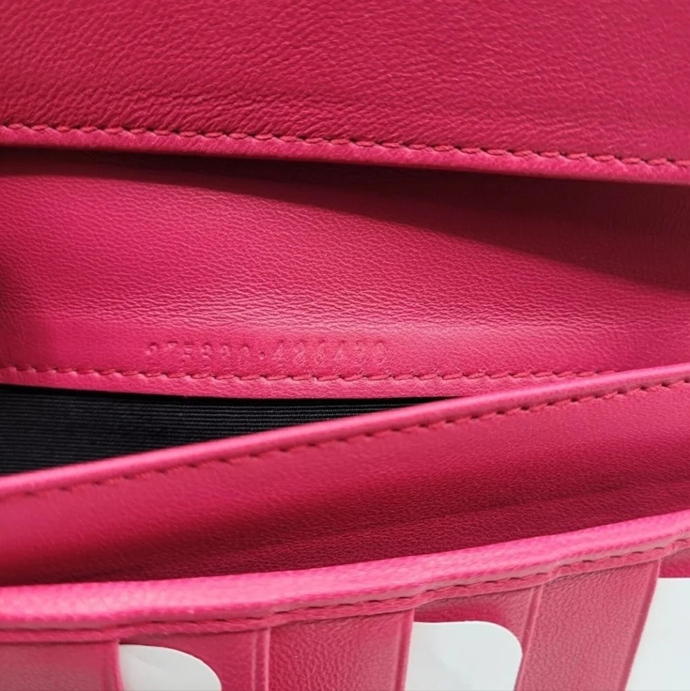ALEXANDER McQUEEN Fucsia Patent Leather Continental Wallet, NWT